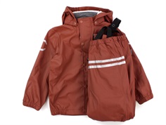 Mikk-line rainwear pants and jacket mahogany